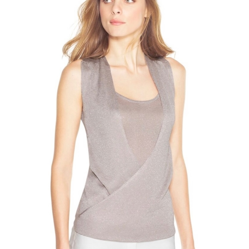 NWT White House Black Market XS Sleeveless Shimmer Sweater
